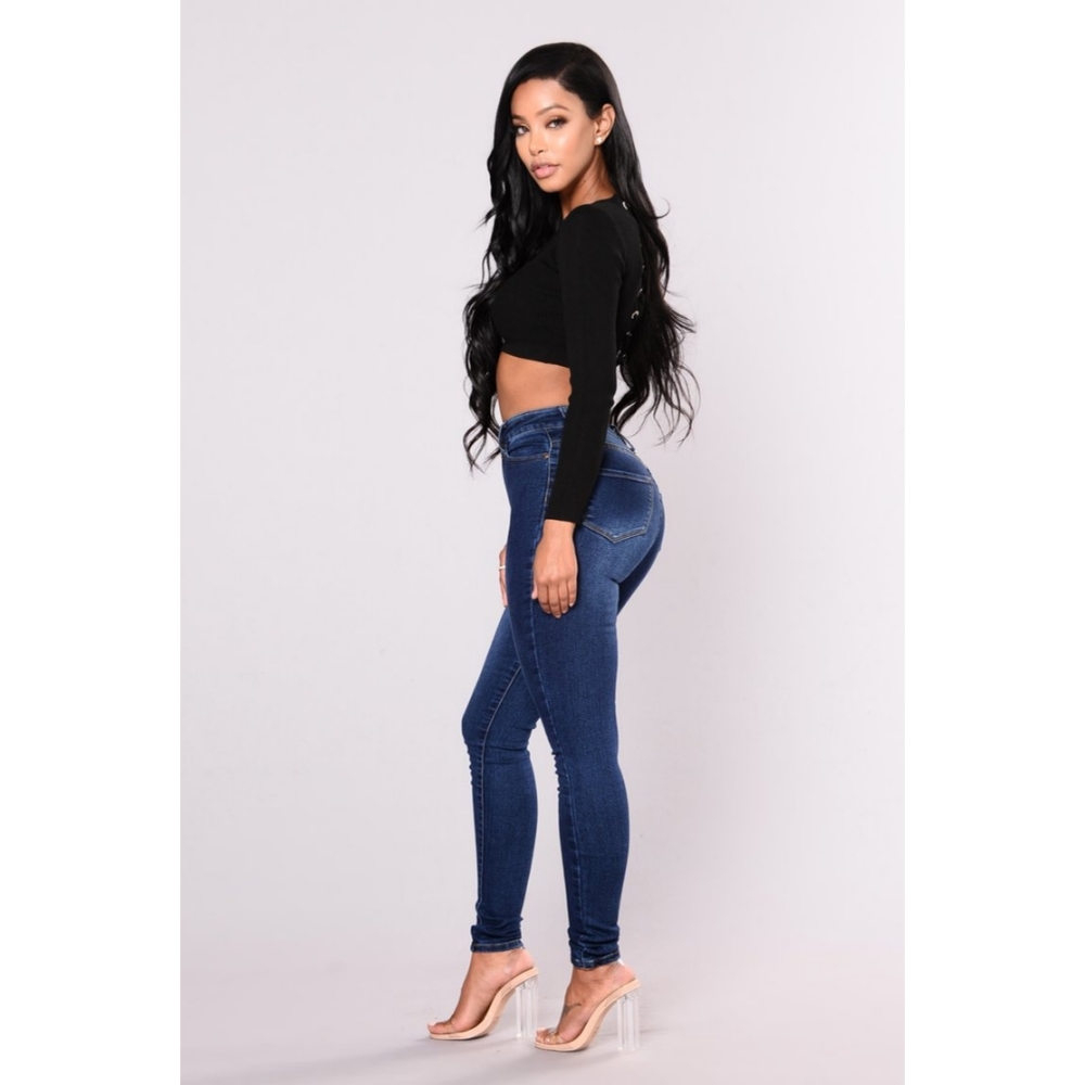 High Rise Dark Jeans - Picture 6 of 6